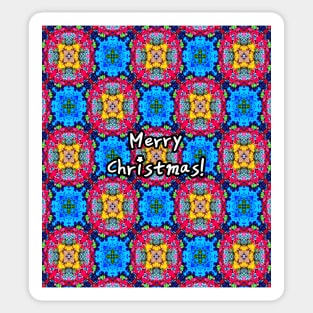 Colorful Christmas tree patterns. Sticker